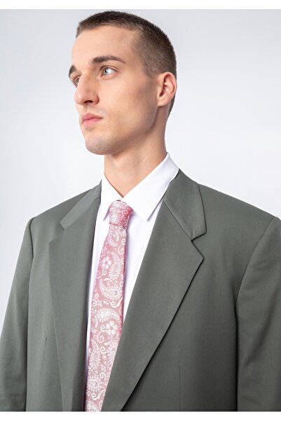 Wittchen Men's Patterned Silk Tie White and Red White and Red Silk