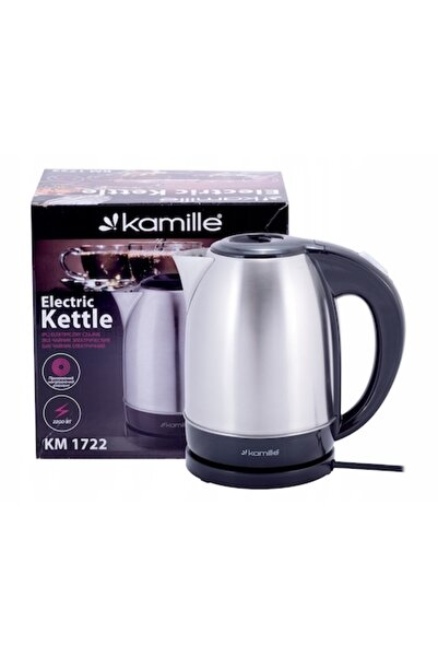 Kamille KM-1722 Electric Kettle, Stainless Steel, 1.7L, 2000W, Anti-Scale Filter, Auto Shut-Off