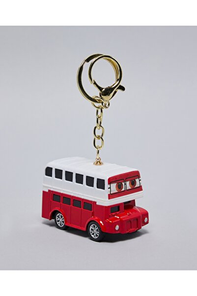 R&B Red Unisex Double Decker Bus Keychain