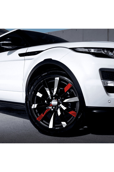 Avex Set de 4 folii autoadezive cu imprimeu pentru exterior cu EcoSolvent, pentru decorarea jantelor auto