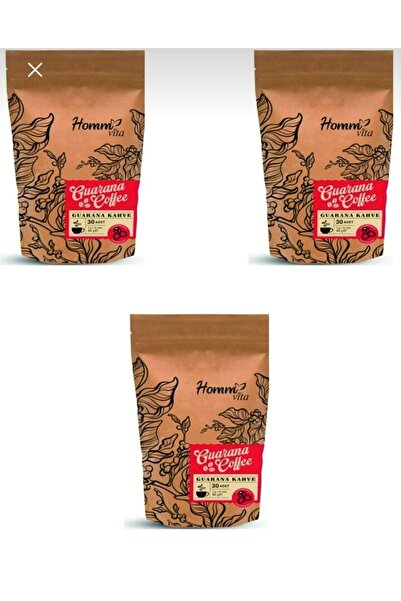 HOMMBİTKİSEL(ZDİ) HOMM Bitkisel GUARANA KAHVE 30 ADET 60GR (3 Paket )