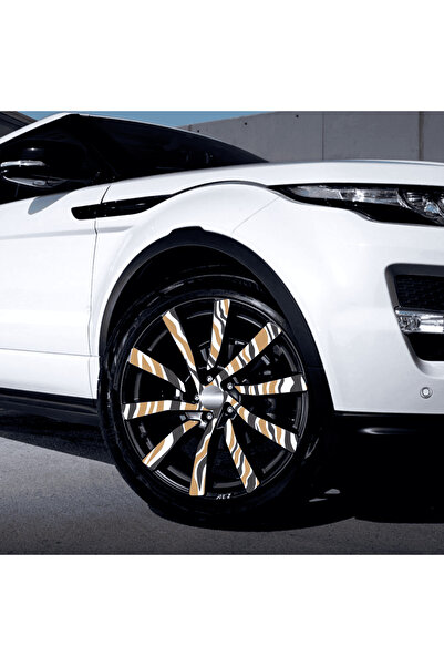 Avex Set de 4 folii autoadezive cu imprimeu pentru exterior cu EcoSolvent, pentru decorarea jantelor auto