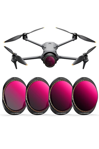 K&F CONCEPT Mavic 4 Pro uyumlu 4 lü Filtre Seti - ND8 ve PL + ND16 ve PL + ND...