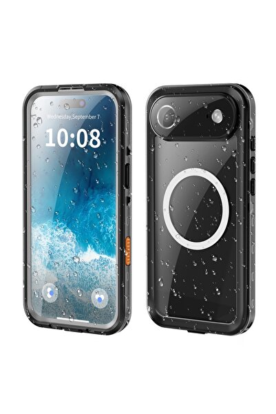 ShellBox Carcasă pentru iPhone 17 Air, impermeabilă IP68, corp complet, protecție, rezistentă la apă și praf, neagră