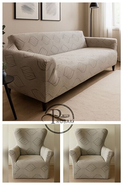 probak Leaf Pattern Sofa Cover Elastic Non-Slip 3311 Set Sofa Bed Couch Cover 1 Piece