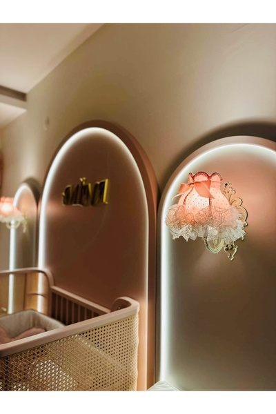 luluavizem sinem semiz Luluavizem Patented Hand Washable Headboard Baby Kids Teen Room Polka Dot Pink Sconce