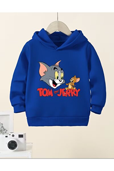 oneagılyazı Стилна суитшърт с качулка с принт на Том и Джери