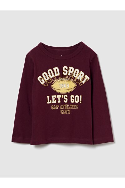 GAP Erkek Bebek Bordo Mix & Match Grafik Baskılı T-Shirt