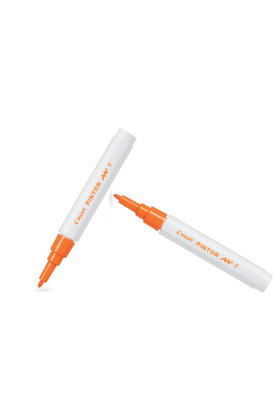 Pilot بينتور (F) طرف مستدير برتقالي (قطعتان)