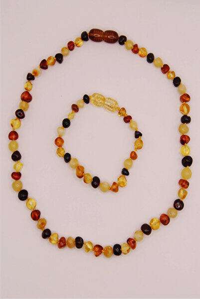 assa accessories Damla Amber Baby Necklace-Bracelet Set Original Certified
