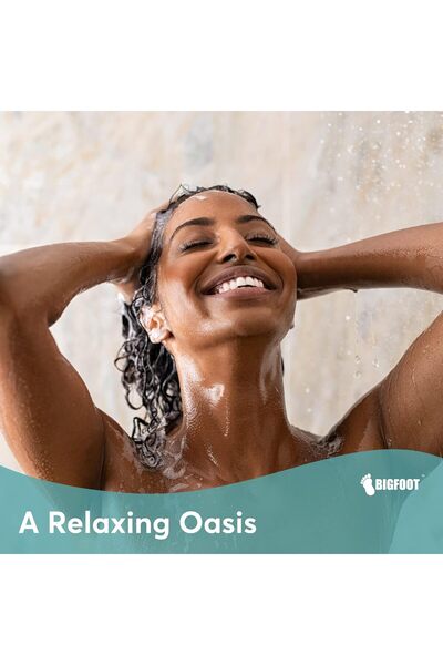 Generic Big Foot PEVA Shower Liner 72×72 with Stainless Metal Rings & 3 Magnetic Weights, Clear