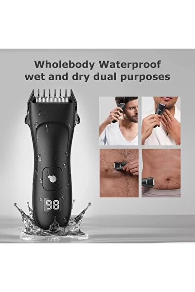 Generic Waterproof Electric Body Hair Trimmer for Men with Ceramic Blades