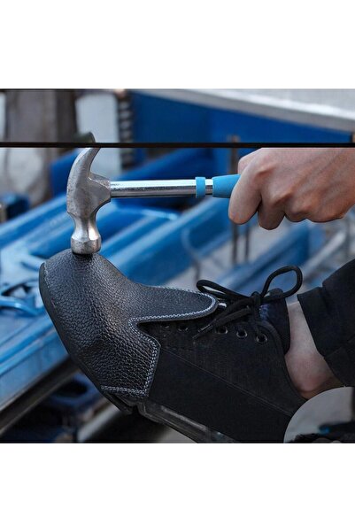 OEM Safety shoes for visitors with metal toe, adjustable 36-42, black + 1 m tape measure