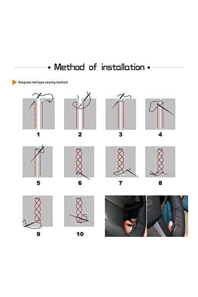 Avex Steering wheel cover made of BLACK GENUINE LEATHER WITH RED STRIPE, for cars, diameter 37 - 39 cm