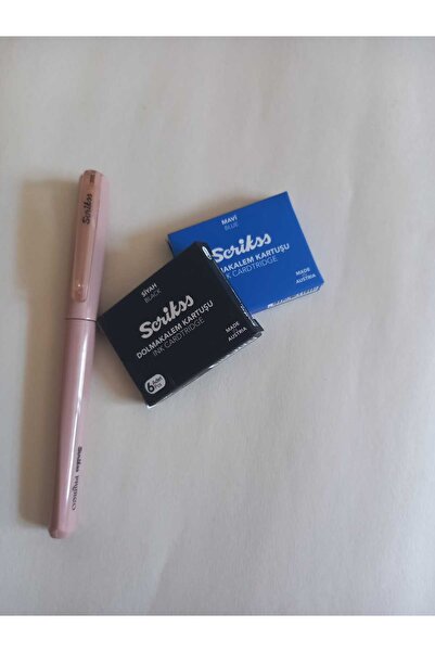 ŞİMŞEK KIRTASİYE BİJUTERİ PRİMEO DOLMA KALEM M UÇ / 6LI MAVİ - 6LI SİYAH KART...