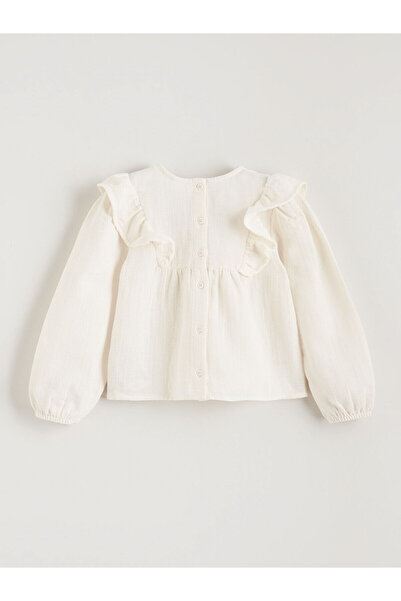 LC Waikiki Vizyon New Season Peter Pan collar Floral Muslin Girl's Blouse