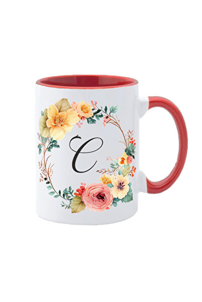 AFFIX THE DIFFERENT PERSPECTIVE Cana alba personalizata cu initiala numelui i...