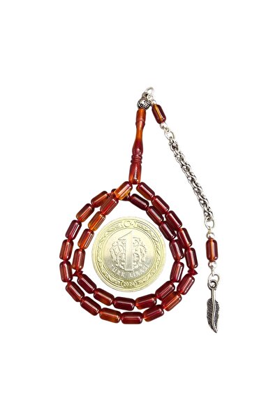 LEBLEBİ TESBİH 4 Fingers - Mini Fire Amber Prayer Beads Lt1443