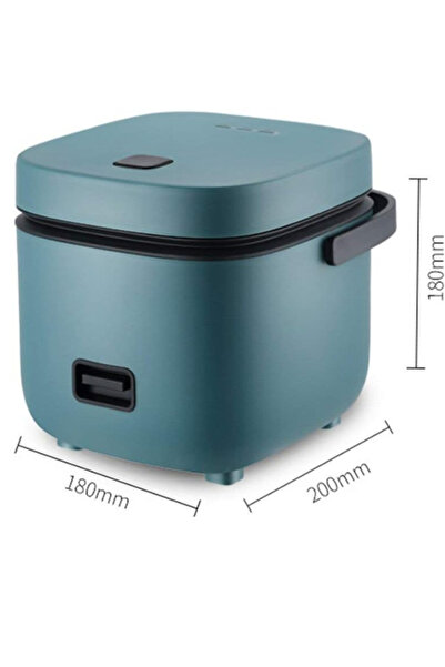 Genaric طنجرة أرز صغيرة، سعة 1.2 لتر، تحافظ على الحرارة، خزان داخلي غير لاصق، مناسبة لشخص أو شخصين، لطهي الحساء والأرز