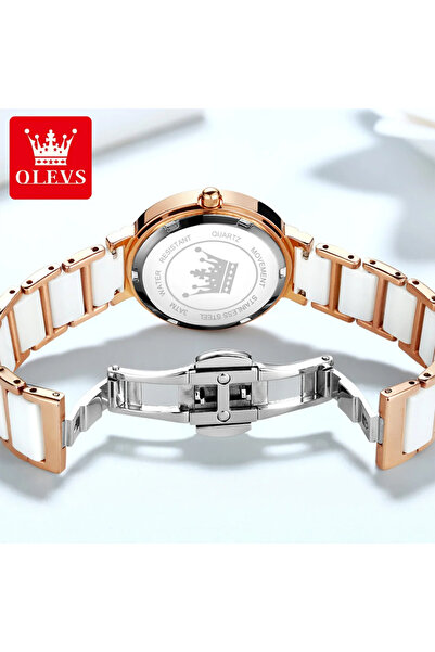 OLEVS Women's Watch Quartz Mechanism Japan Casual Fashion Elegant White