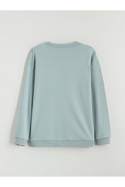 LC Waikiki Crew Neck Slogan Printed Boys' Sweatshirt