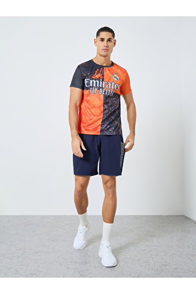 Take Two By Styli Men Color Block Logo Print Sports T-Shirt