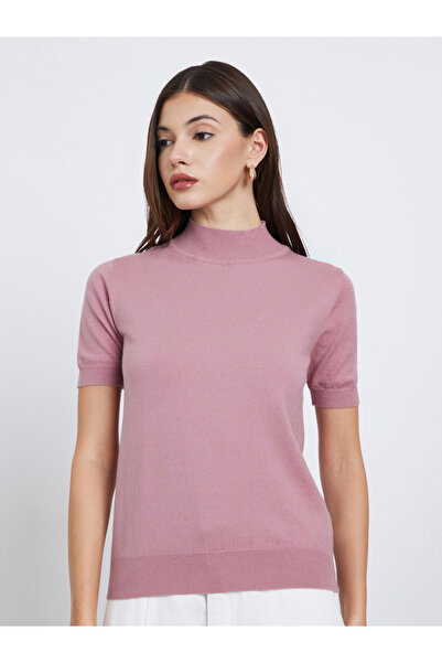 Styli Dusty Rose Short Sleeve Knit Top