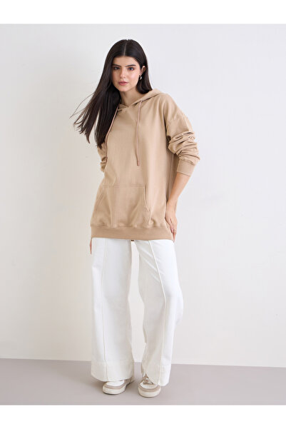 Styli Slogan Print Longline Oversized Hoodie