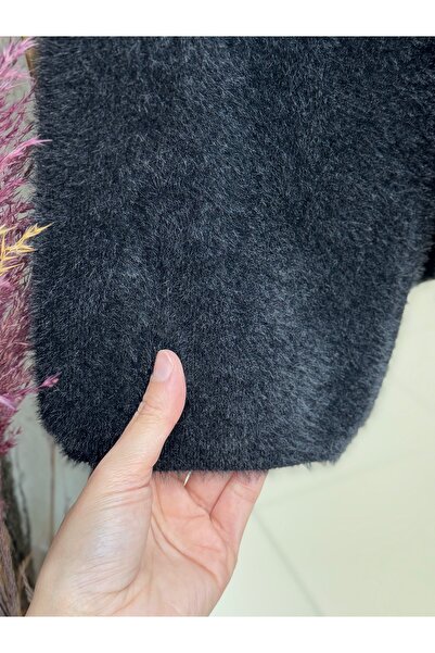 BENAHOLL Alina Bearded Short Oversized Sweater-Zi̇6261 Black