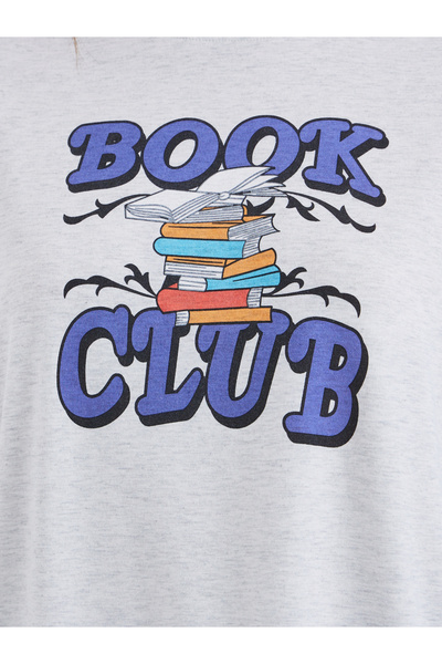 Take Two By Styli Grey Book Club Graphic Oversized T-Shirt