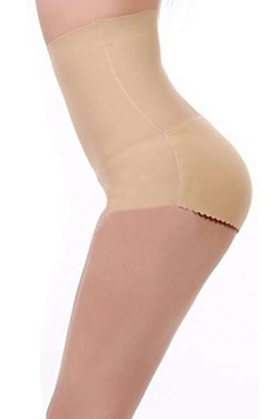 OEM High-waisted shaping panties for butt lifting, Push-up effect, Beige, Size XL