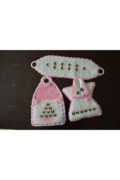 SENSSTEKSTİL 🧼   طقم صابون وحقيبة مصنوعة يدويًا من الصوف المحبوك