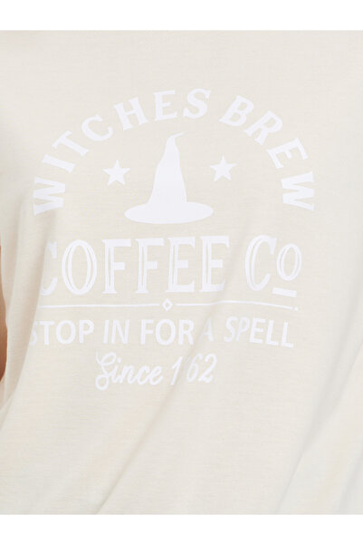 Take Two By Styli Beige Graphic Print Long Sleeve T-Shirt