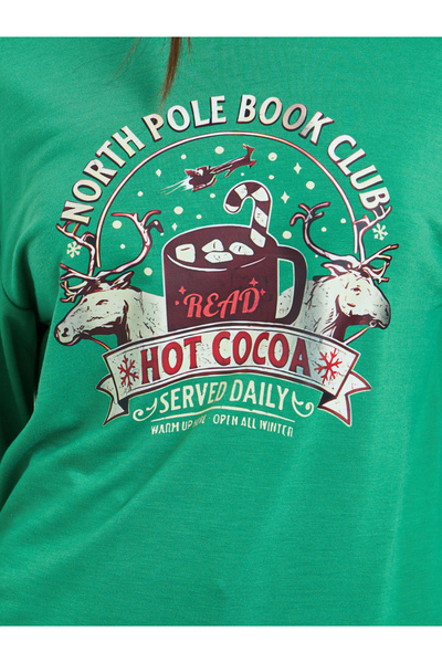 Take Two By Styli Green Regular Fit Graphic Print Sweatshirt