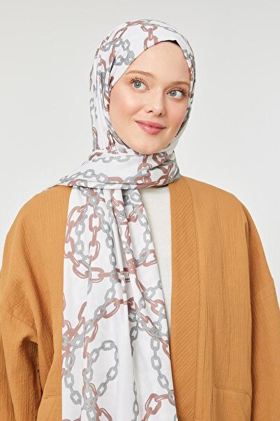 Levidor Mold green chain pattern mono shawl