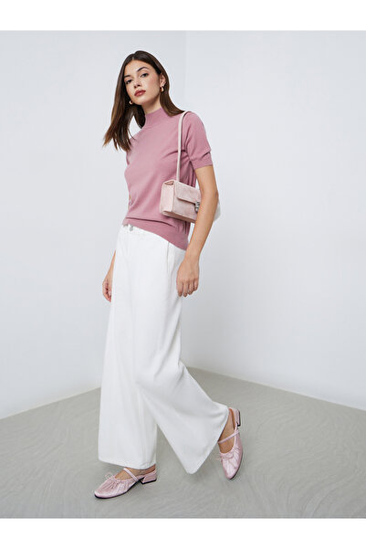 Styli Dusty Rose Short Sleeve Knit Top