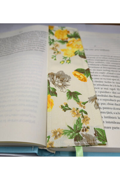 Amma Design Handmade Cotton Bookmark "Yellow Bloom"