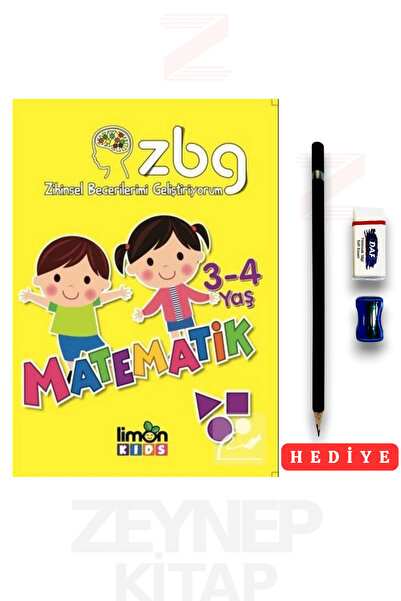 Limonkids I'M Developing My Mental Skills 3-4 Years Old Mathematics (Pencil S...