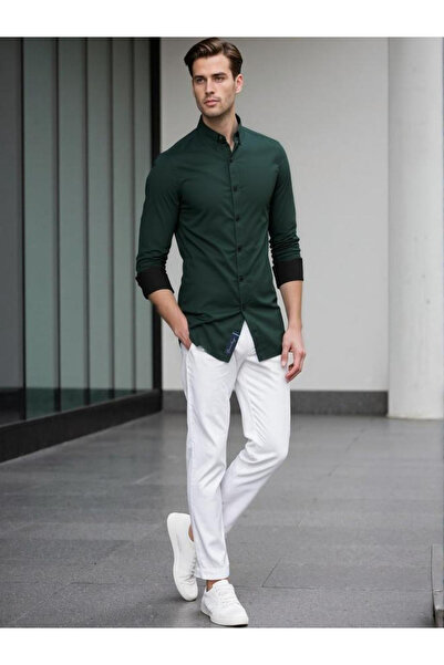 Dennis Lingo By Styli Men Solid Spread Collar Casual Shirt