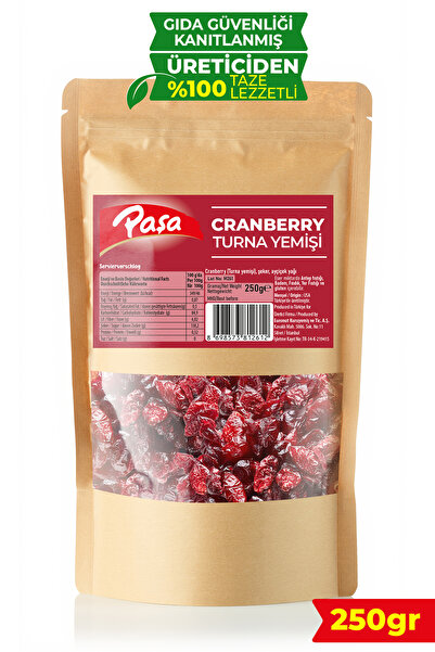 Paşa Kuruyemiş Kurutulmuş Turna Yemişi (Cranberry) 250 gr