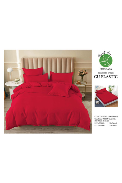 FIONNA.RO Finet Bed Linen With Elastic UNI - Red