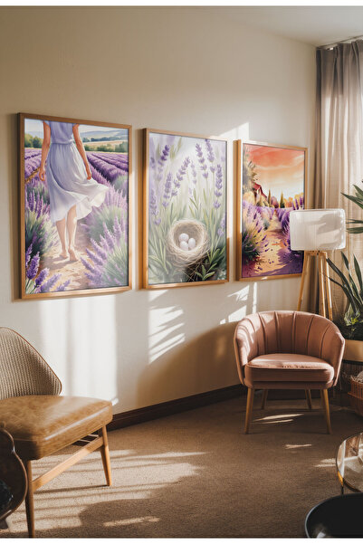 21mxm Unframed Lavender Canvas Poster - Digital Print on Matte Canvas - Woman in lavander