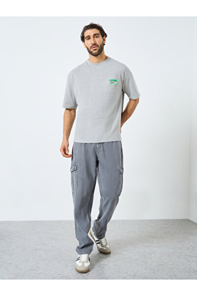 Styli Men Oversized Jersey T-Shirt with Retro Court Graphic