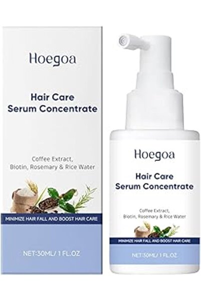 HOEGOA سيروم مُركّز لنمو الشعر - يُقوّي الجذور ويُوازن فروة الرأس، الكافيين، ...