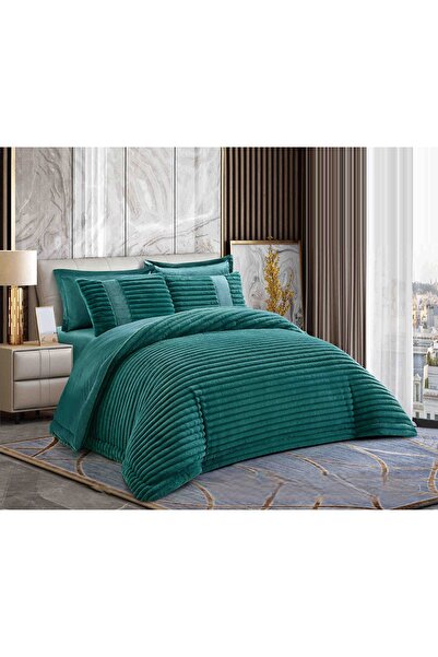 CHIRASO Cocolino Duvet Set Rabbit Fur and Velvet 200x230, ELASTIC Sheet 180x200, 4 Pillowcases