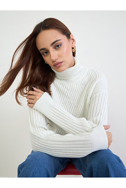 Styli Regular Fit Longline Textured Sweater