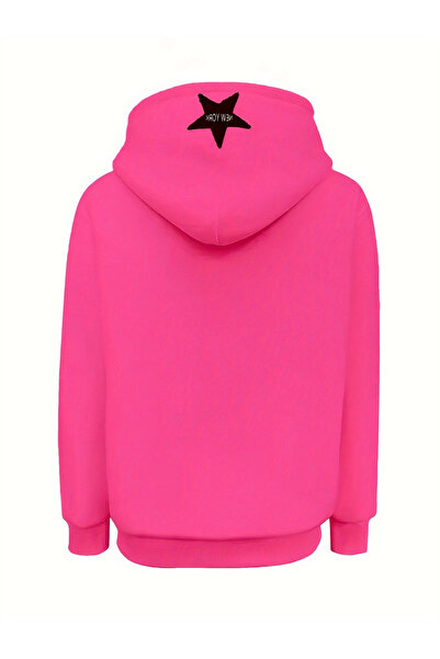 Take Two By Styli Pink Graphic Patch Detail Hooded Jacket