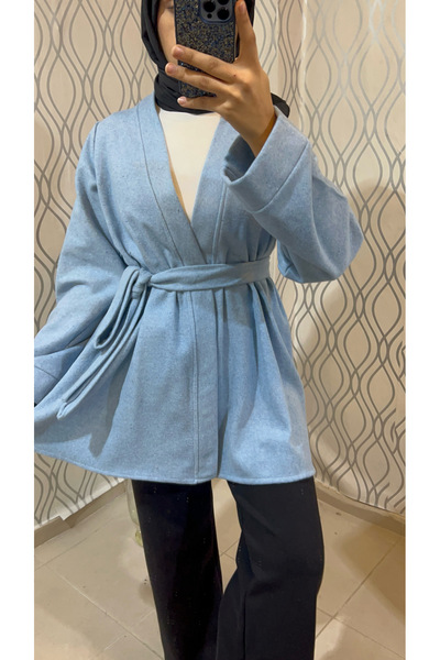 DİLEKBUTİK μπλε βρεφικό χειμωνιάτικο κιμονό χωρίς επένδυση