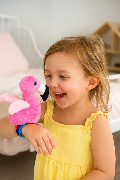 happy yappers Slap Bant Bileklik Konuşan Kuşlar - Flamingo