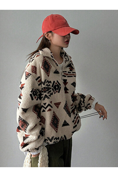 Take Two By Styli All Over Print Fleece Sweatshirt